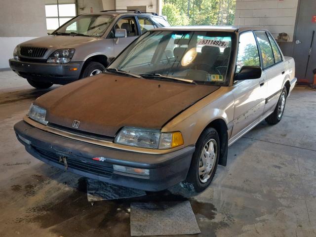 1HGED3649LL007507 - 1990 HONDA CIVIC DX GOLD photo 2