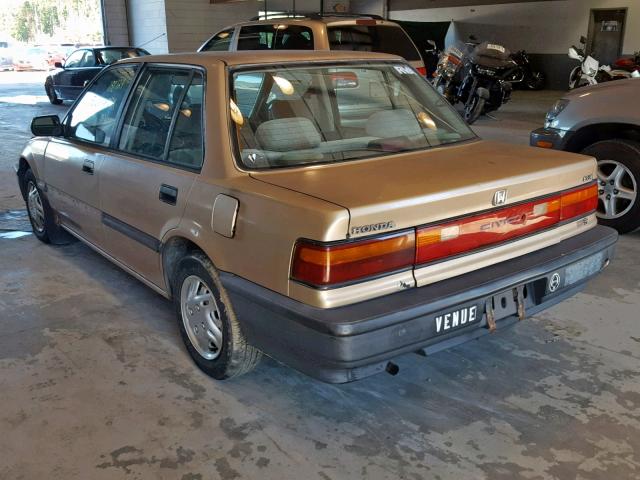 1HGED3649LL007507 - 1990 HONDA CIVIC DX GOLD photo 3