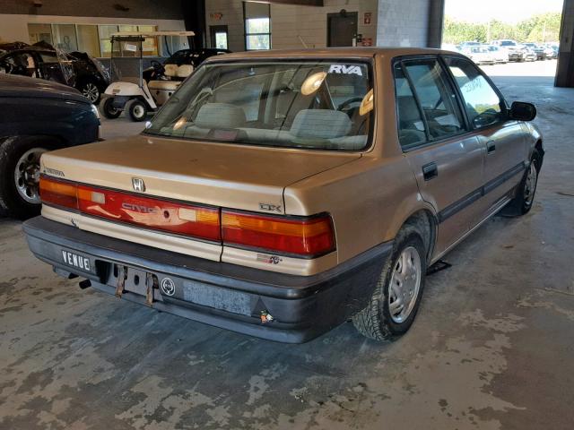 1HGED3649LL007507 - 1990 HONDA CIVIC DX GOLD photo 4