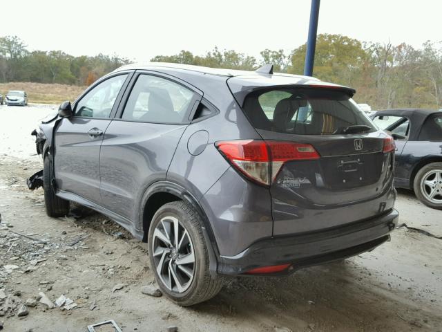 3CZRU5H10KG700342 - 2019 HONDA HR-V SPORT GRAY photo 3