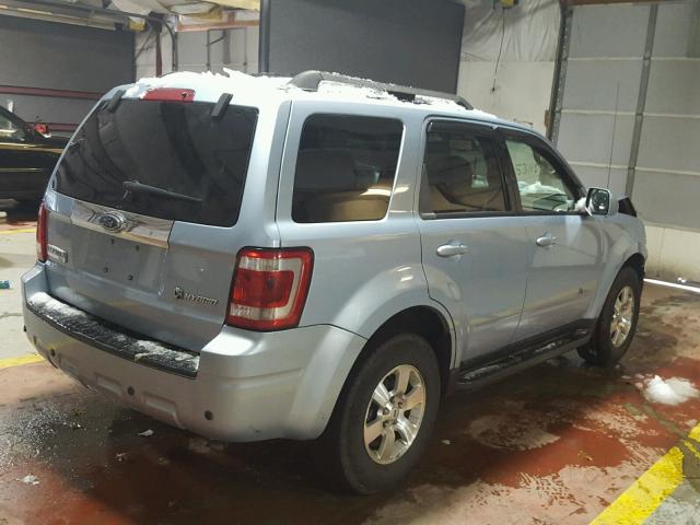 1FMCU59329KA38502 - 2009 FORD ESCAPE HYB BLUE photo 4