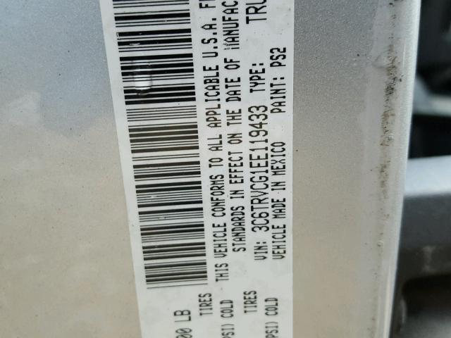 3C6TRVCG1EE119433 - 2014 RAM PROMASTER 银色 照片 10