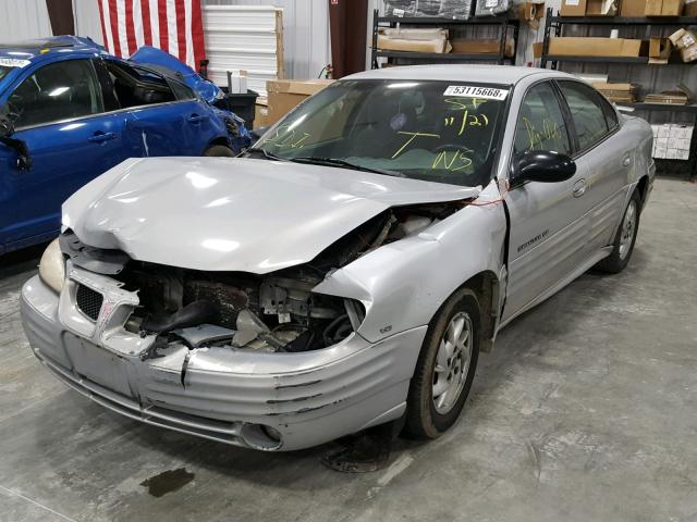 1G2NF52E42C102398 - 2002 PONTIAC GRAND AM S SILVER photo 2