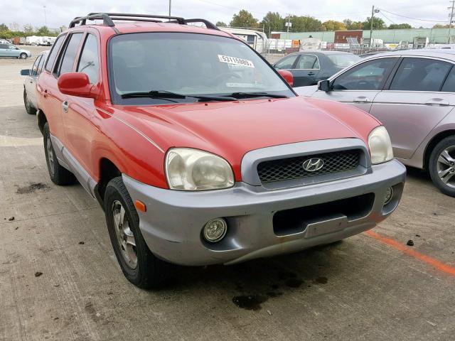 KM8SC13D44U706435 - 2004 HYUNDAI SANTA FE G RED photo 1