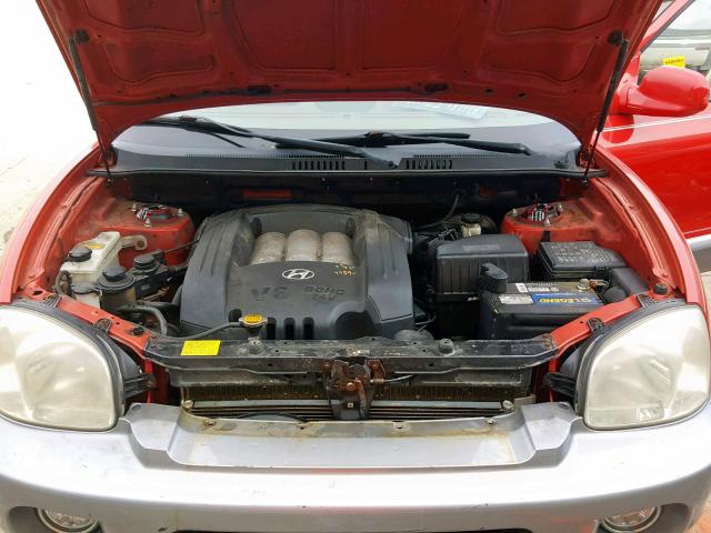 KM8SC13D44U706435 - 2004 HYUNDAI SANTA FE G RED photo 7