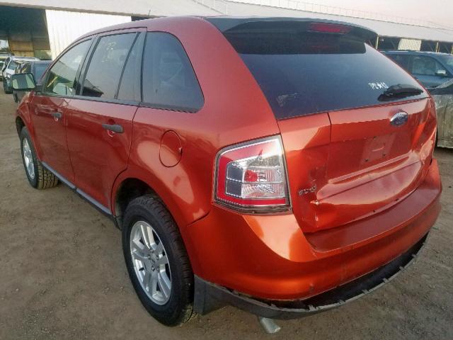 2FMDK36C67BB67241 - 2007 FORD EDGE SE ORANGE photo 3