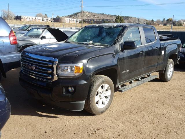 1GTG5CE33G1105656 - 2016 GMC CANYON SLE BLACK photo 2