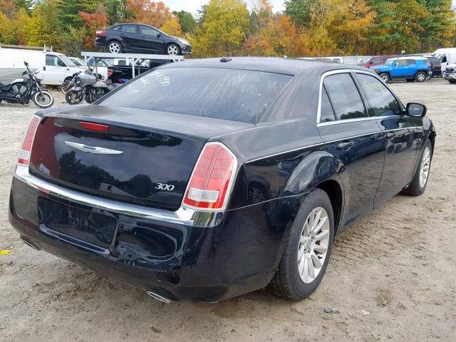 2C3CCAAG4DH657444 - 2013 CHRYSLER 300 BLACK photo 4