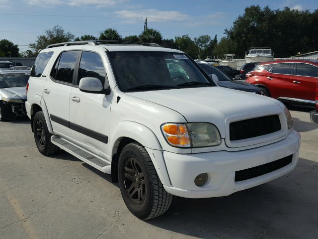 5TDZT38A24S208655 - 2004 TOYOTA SEQUOIA LI WHITE photo 1