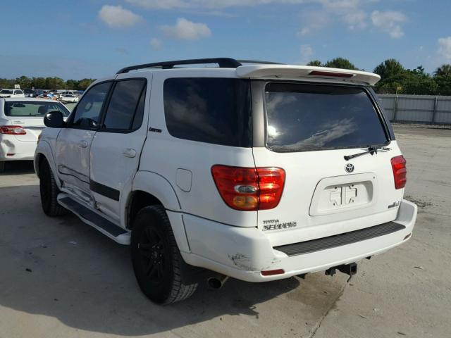 5TDZT38A24S208655 - 2004 TOYOTA SEQUOIA LI WHITE photo 3