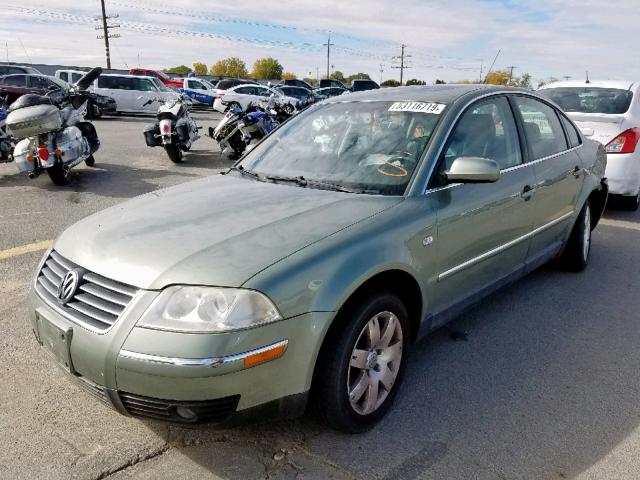 WVWTH63B23P449603 - 2003 VOLKSWAGEN PASSAT GLX GREEN photo 2