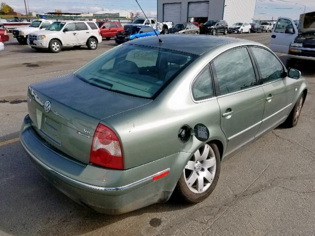 WVWTH63B23P449603 - 2003 VOLKSWAGEN PASSAT GLX GREEN photo 4