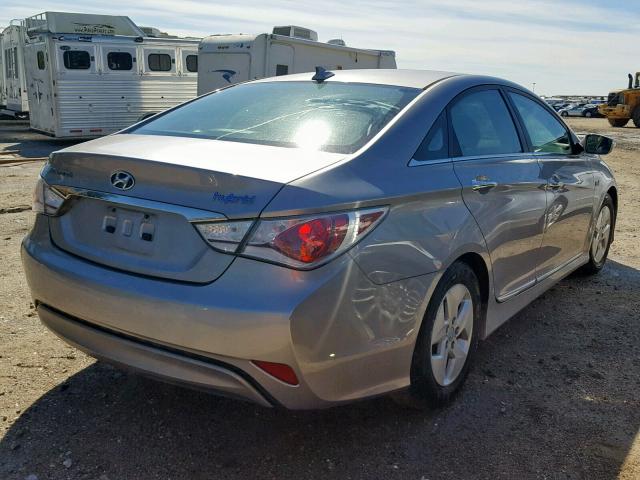 KMHEC4A43CA030108 - 2012 HYUNDAI SONATA HYB SILVER photo 4