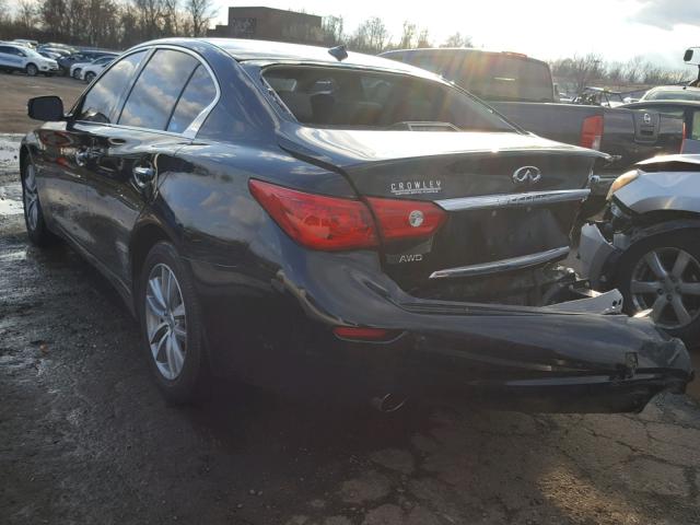 JN1BV7AR3FM403944 - 2015 INFINITI Q50 BASE BLACK photo 3