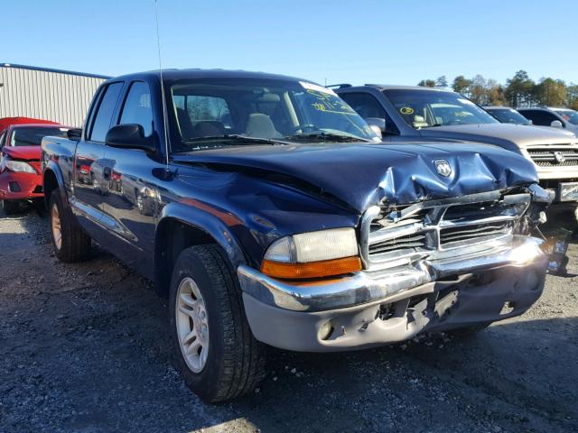 1D7HL48N54S684075 - 2004 DODGE DAKOTA QUA BLUE photo 1