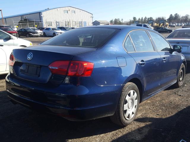 3VW2K7AJ7DM310715 - 2013 VOLKSWAGEN JETTA BASE BLUE photo 4