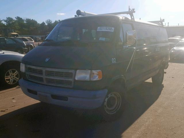 2B7HB21Y3VK592481 - 1997 DODGE RAM VAN B2 GREEN photo 2