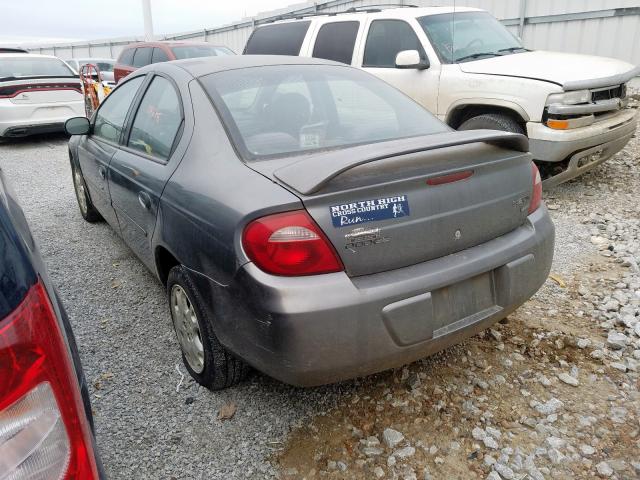 1B3ES56C55D283477 - 2005 DODGE NEON SXT GRAY photo 3