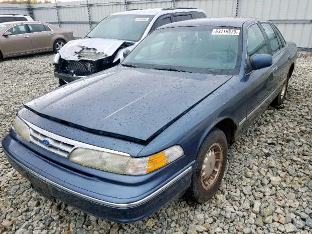 2FALP74W6VX100389 - 1997 FORD CROWN VICT BLUE photo 2