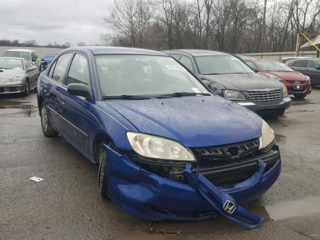 2HGES16315H583593 - 2005 HONDA CIVIC DX V BLUE photo 1