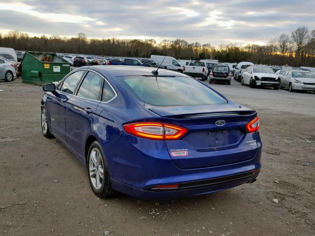 3FA6P0RU8GR321697 - 2016 FORD FUSION TIT BLUE photo 3