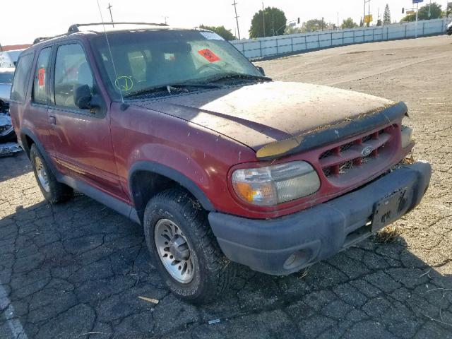 1FMYU60E6YUA07105 - 2000 FORD EXPLORER S RED photo 1