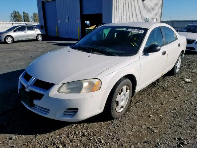 1B3EL36X04N331822 - 2004 DODGE STRATUS SE WHITE photo 2