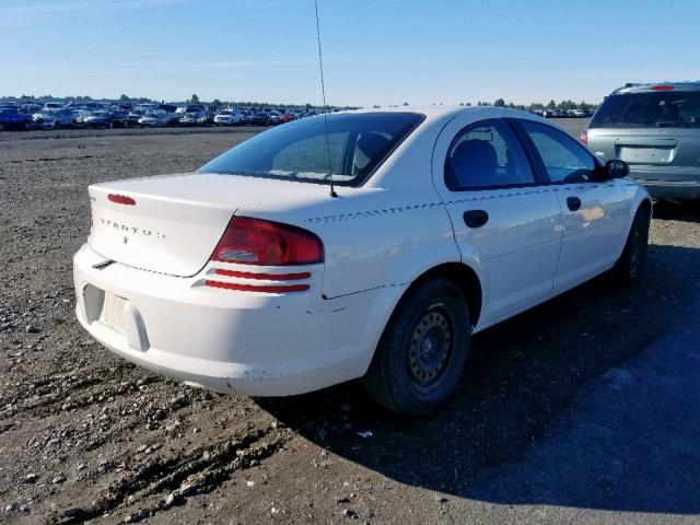 1B3EL36X04N331822 - 2004 DODGE STRATUS SE WHITE photo 4