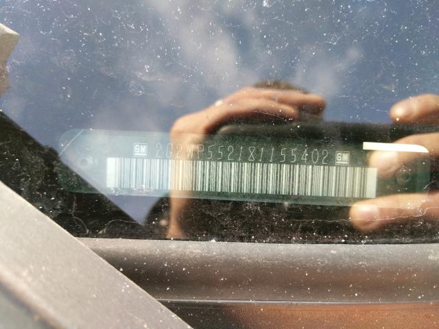 2G2WP552181155402 - 2008 PONTIAC GRAND PRIX SILVER photo 10