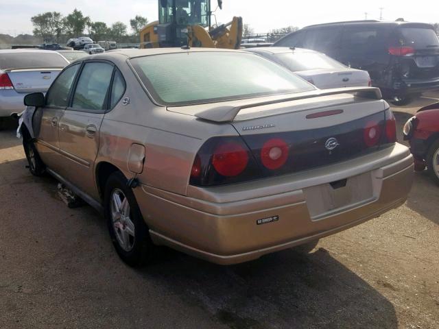 2G1WF52E959268050 - 2005 CHEVROLET IMPALA GOLD photo 3