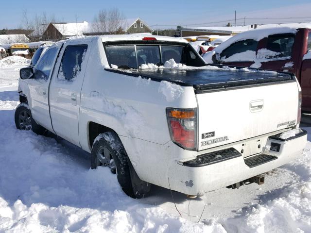 2HJYK16338H542751 - 2008 HONDA RIDGELINE WHITE photo 3