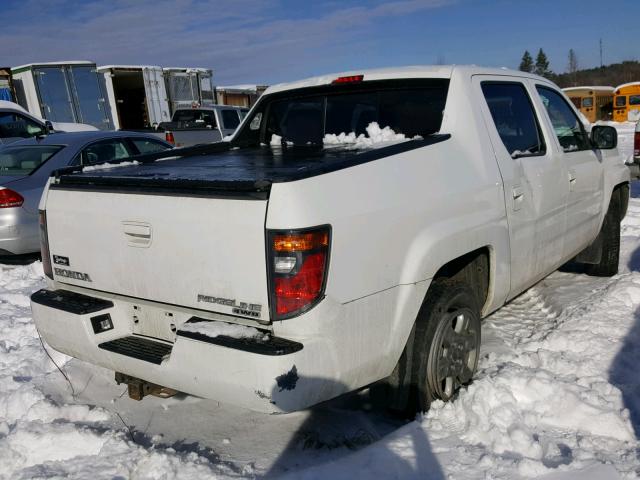 2HJYK16338H542751 - 2008 HONDA RIDGELINE WHITE photo 4