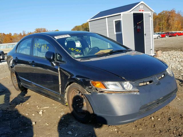 2HGFA16548H343712 - 2008 HONDA CIVIC LX BLACK photo 1