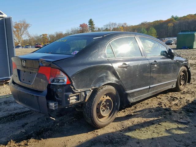 2HGFA16548H343712 - 2008 HONDA CIVIC LX BLACK photo 4