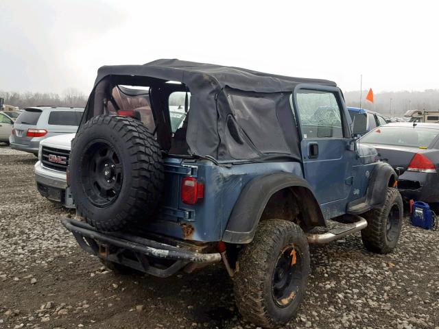 1J4FY19S1XP490117 - 1999 JEEP WRANGLER / BLUE photo 4