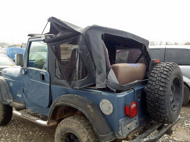 1J4FY19S1XP490117 - 1999 JEEP WRANGLER / BLUE photo 9