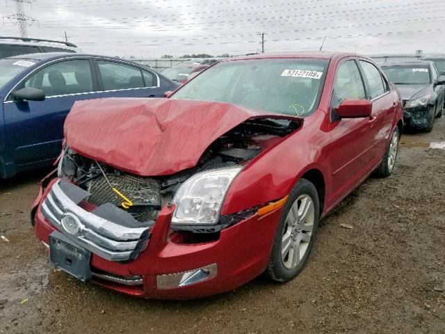 3FAHP08199R192727 - 2009 FORD FUSION SEL RED photo 2