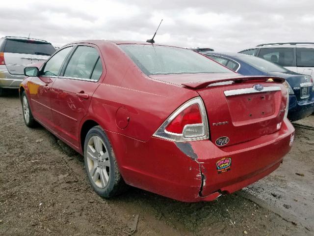 3FAHP08199R192727 - 2009 FORD FUSION SEL RED photo 3