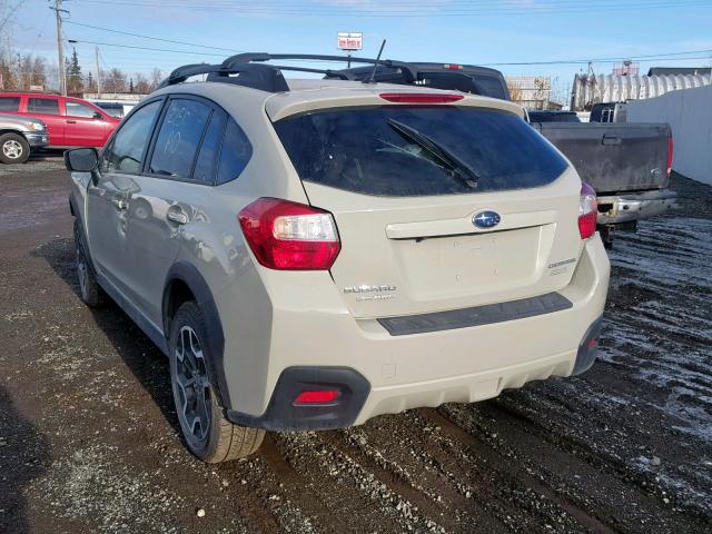 JF2GPABC2G8292092 - 2016 SUBARU CROSSTREK TAN photo 3