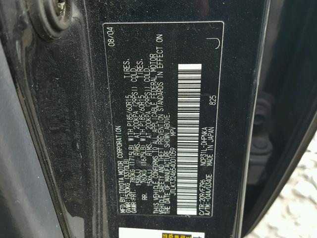 JTLKT324654001059 - 2005 TOYOTA SCION XB Қара фото 10