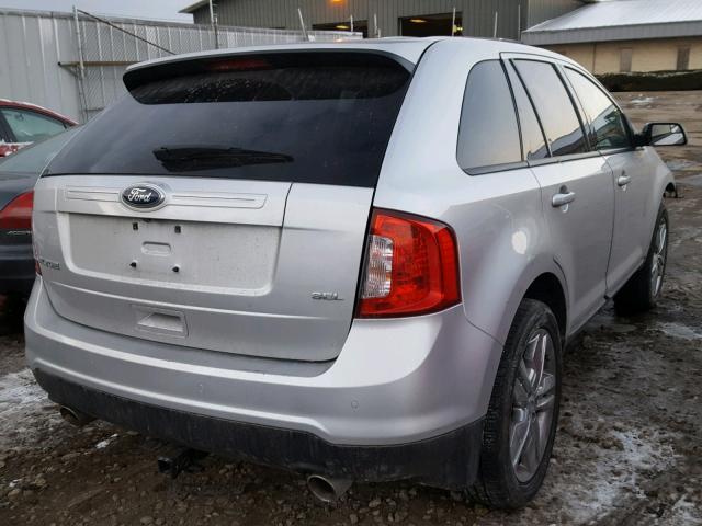 2FMDK3JC6DBB64116 - 2013 FORD EDGE SEL SILVER photo 4