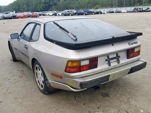 WP0AA2958JN151460 - 1988 PORSCHE 944 TAN photo 3