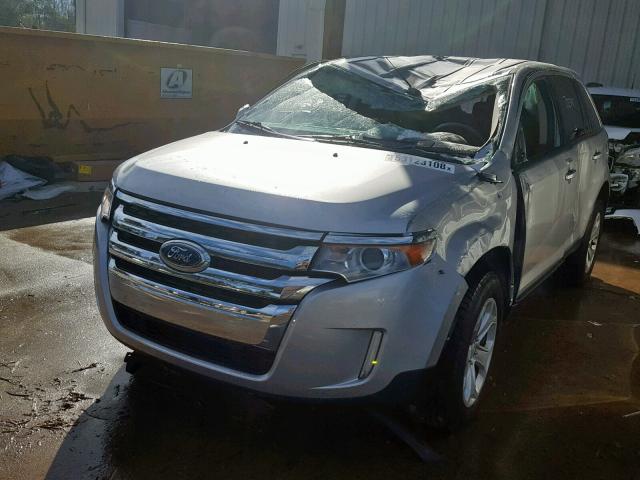 2FMDK3JC4DBE36355 - 2013 FORD EDGE SEL SILVER photo 2