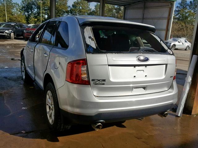 2FMDK3JC4DBE36355 - 2013 FORD EDGE SEL SILVER photo 3