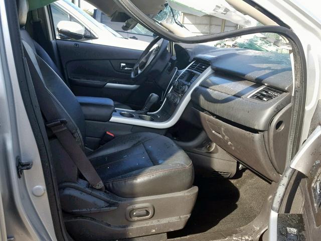 2FMDK3JC4DBE36355 - 2013 FORD EDGE SEL SILVER photo 5