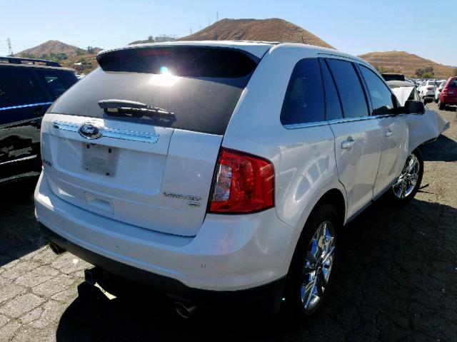 2FMDK4KC4DBA83264 - 2013 FORD EDGE LIMIT WHITE photo 4