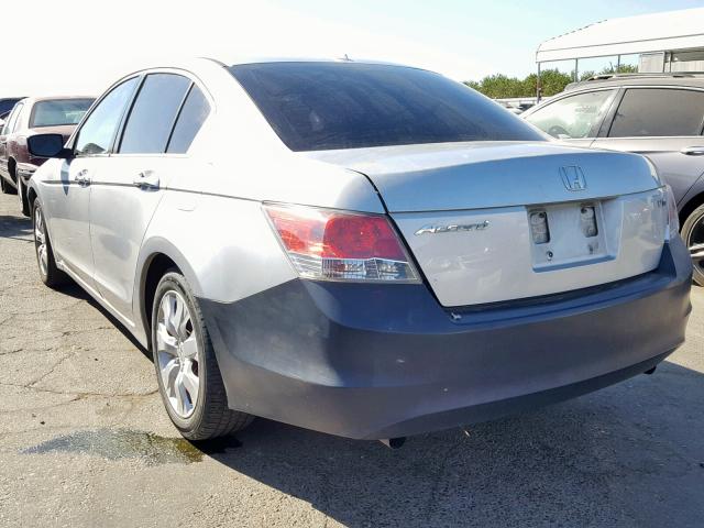 1HGCP36839A008612 - 2009 HONDA ACCORD EXL SILVER photo 3