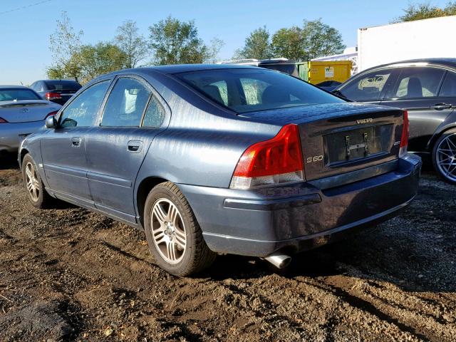 YV1RS592X52483084 - 2005 VOLVO S60 2.5T BLUE photo 3