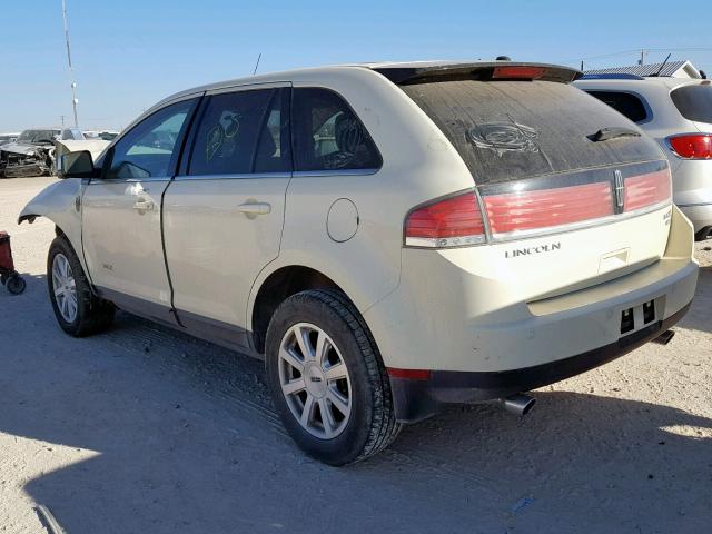 2LMDU88C98BJ37600 - 2008 LINCOLN MKX CREAM photo 3