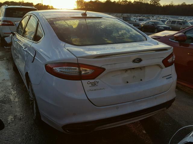 3FA6P0K95DR149341 - 2013 FORD FUSION TIT WHITE photo 3